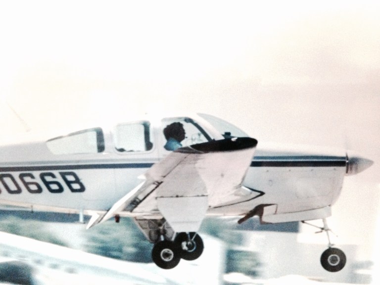Granddad flying with Dad